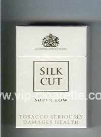 Silk Cut Super Low cigarettes white and white hard box