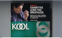 Kool Canadian Menthol cigarettes wide flat hard box