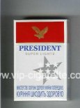 President Super Lights Fine American Blend cigarettes hard box