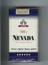 Nevada 100s Fine Virginia Blend cigarettes soft box