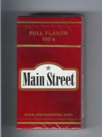 Main Street Full Flavor 100s cigarettes hard box