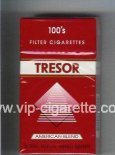 Tresor American Blend 100s Filter cigarettes red and white hard box