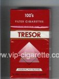 Tresor American Blend 100s Filter cigarettes red and white hard box Tresor American Blend 100s Filter cigarettes red and white hard box