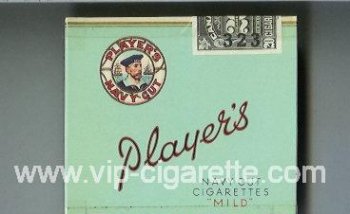 Player\'s Mild Navy Cut cigarettes blue wide flat hard box