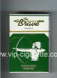 The Brave Menthol Premium Blend cigarettes hard box