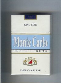 Monte Carlo Super Lights American Blend cigarettes hard box