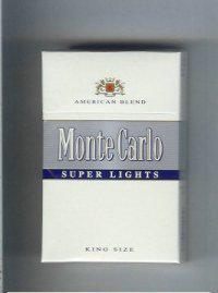Monte Carlo American Blend Super Lights Cigarettes hard box