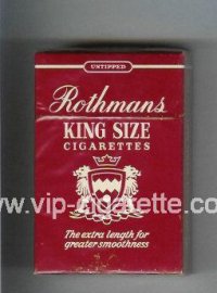 Rothmans King Size Untipped cigarettes red hard box