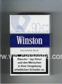 Winston collection version Balanced Blue 90s cigarettes hard box