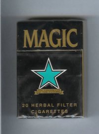 Magic green star cigarettes hard box