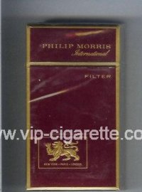 Philip Morris International 100s red cigarettes hard box
