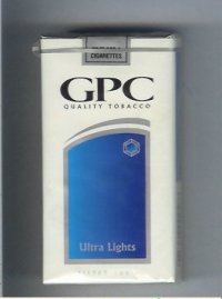 GPC Quality Tabacco Ultra Lights Filter 100s Cigarettes soft box