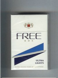 Free Box Ultra Lights Cigarettes hard box