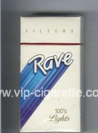 Rave Filters Lights 100s cigarettes hard box