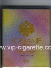 Sobranie of London Elegance 100s cigarettes wide flat hard box