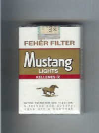 Mustang Feher Filter Lights Kellenez Iz cigarettes soft box