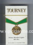 Tourney Deluxe Menthol Lights 100s Box Cigarettes hard box