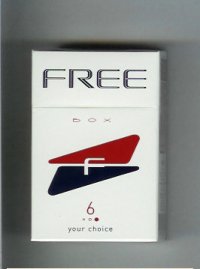 Free F 6 Your Choice white and red and black Cigarettes hard box