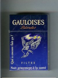 Gauloises Blondes Filtre hard box blue cigarettes