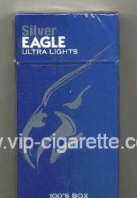 Silver Eagle Ultra Lights 100s cigarettes hard box