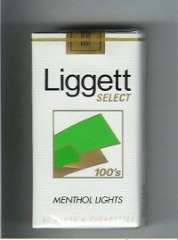 Liggett Select 100s Menthol Lights cigarettes soft box