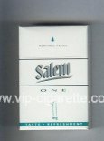 Salem One 1 mg Menthol Fresh with line cigarettes hard box Salem One 1 mg Menthol Fresh with line cigarettes hard box