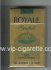 Royale Menthol 100s cigarettes gold and light green hard box