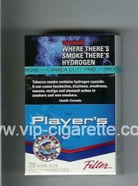 Player's Navy Cut cigarettes blue and white hard box