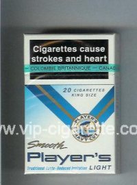 Player's Navy Cut Smooth Light white and blue cigarettes hard box