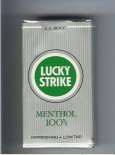 Lucky Strike Menthol 100s L.S.M.F.T. cigarettes soft box