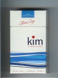 Kim Superlights 100s cigarettes hard box