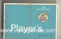 Player's Plain 25 cigarettes wide flat hard box