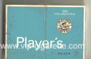 Player\'s Plain 25 cigarettes wide flat hard box