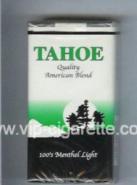 Tahoe Quality American Blend 100s Menthol Light cigarettes soft box