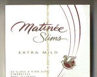 Matinee Slims Extra Mild 25 cigarettes wide flat hard box