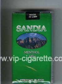 Sandia Menthol 100s Premium Blend cigarettes soft box