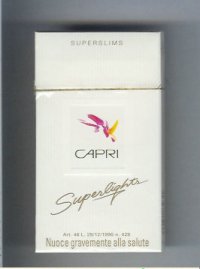 Capri Superlights 100s cigarettes hard box