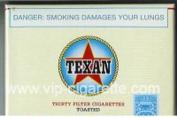 Texan Toasted 30 Filter cigarettes wide flat hard box