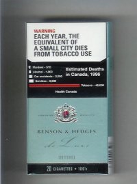 Benson and Hedges Ultra Lights cigarettes de Luxe Menthol