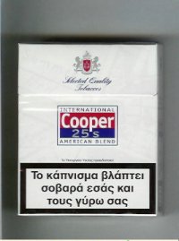 Cooper 25s American Blend International cigarettes Select Quality Tobaccos