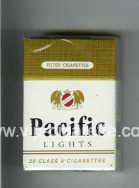 Pacific Lights white and gold cigarettes hard box