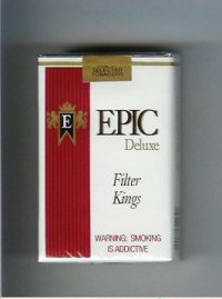 Epic Deluxe Filter Kings white cigarettes soft box