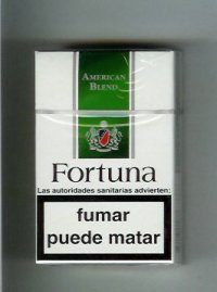 Fortuna American Blend white and green cigarettes hard box