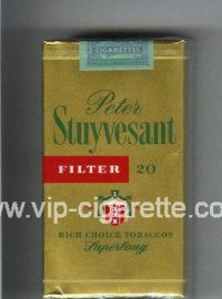 Peter Stuyvesant 1592 - 1672 Filter 100s gold cigarettes soft box