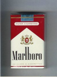 Marlboro red and white filter cigarettes soft box