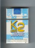 K2 De Ducados Lights cigarettes hard box K2 De Ducados Lights cigarettes hard box