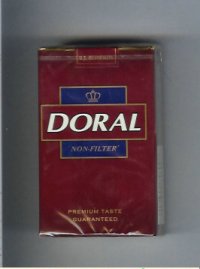 Doral Premium Taste Guaranteed Non-Filter cigarettes soft box Doral Premium Taste Guaranteed Non-Filter cigarettes soft box