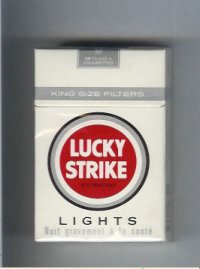 Lucky Strike Lights white cigarettes hard box