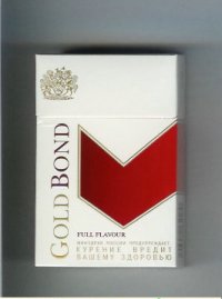 Gold Bond Full Flavour white and red cigarettes hard box