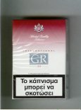 GR Selected Quality Tobaccos International white and red cigarettes hard box GR Selected Quality Tobaccos International white and red cigarettes hard box